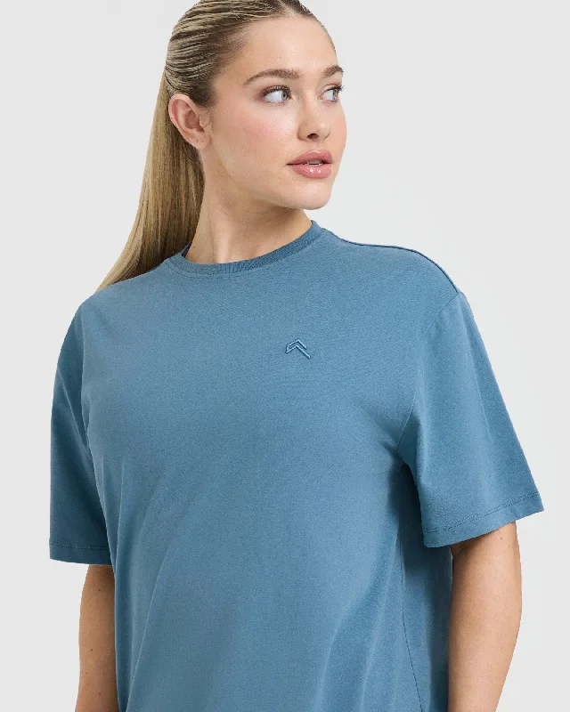 Classic Oversized Lightweight T-Shirt | Moonstone Blue