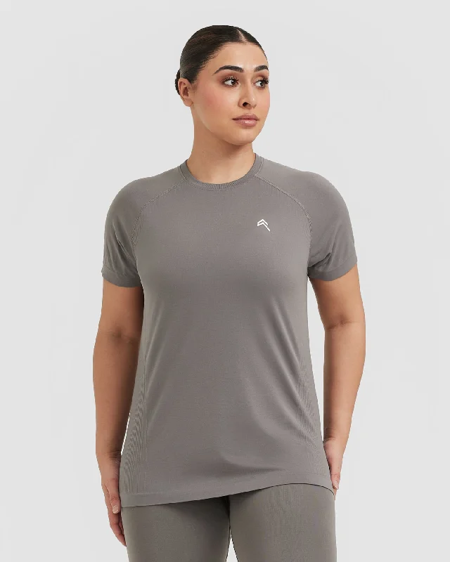 Go To Seamless Loose Top | Ash Grey