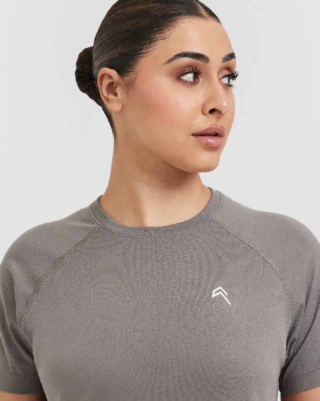 Go To Seamless Loose Top | Ash Grey