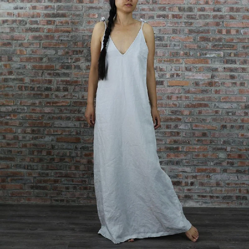 Long Linen Night Gown