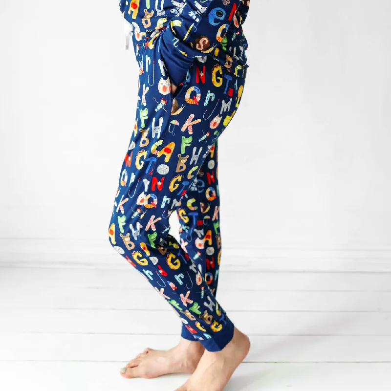 Navy Alphabet Friends Women's Pajama Pants