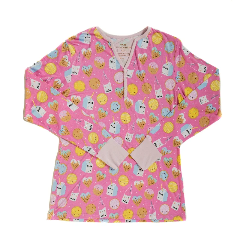 Pink Cookies & Milk Women's Pajama Top