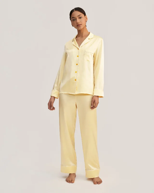 Women's Golden Cocoon Silk Pajama Set