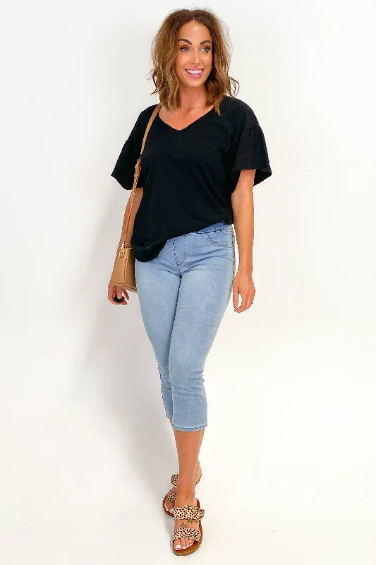 Betty Basics Maisie Capri Jean Ice Blue