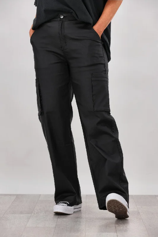 By Lily Coco Leather Look Cargo Pants