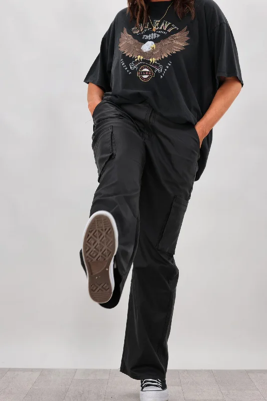 By Lily Coco Leather Look Cargo Pants