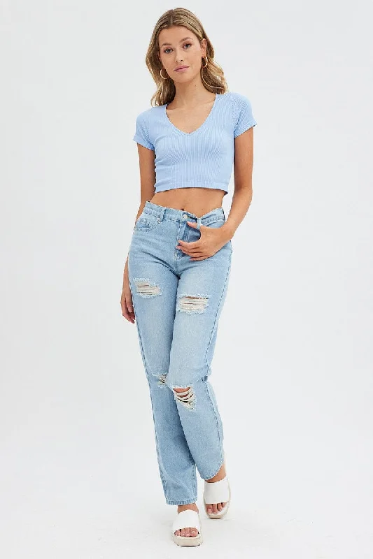 Denim Baggy Denim Jean Mid Rise