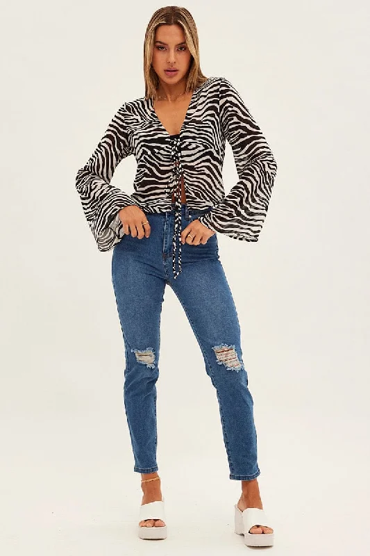 Denim Mom Jeans High Rise Stretch