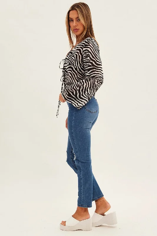 Denim Mom Jeans High Rise Stretch