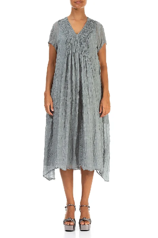 Romantic Sage Light Silk Dress