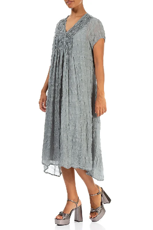 Romantic Sage Light Silk Dress