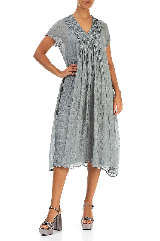 Romantic Sage Light Silk Dress