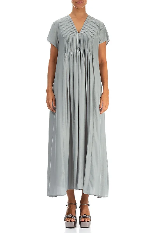 Romantic Sage Silk Bamboo Dress