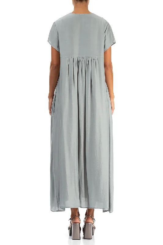 Romantic Sage Silk Bamboo Dress