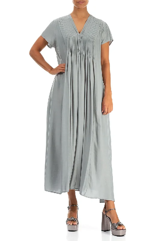 Romantic Sage Silk Bamboo Dress