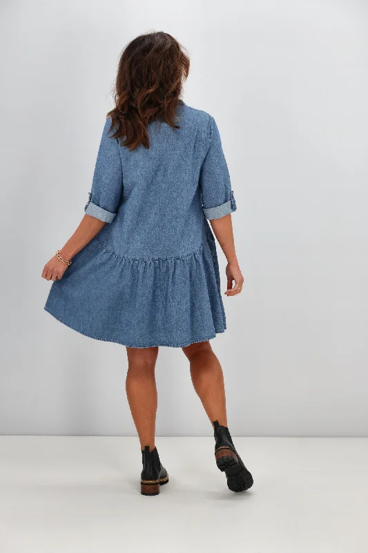 Shine On Label Bibi Chambray Dress