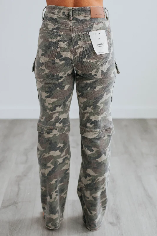 Tracey Hidden Cargo Jeans - Camouflage