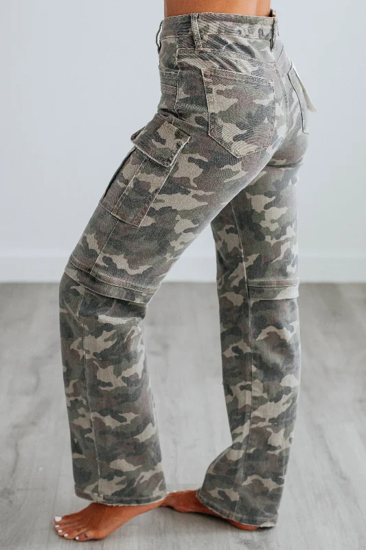 Tracey Hidden Cargo Jeans - Camouflage