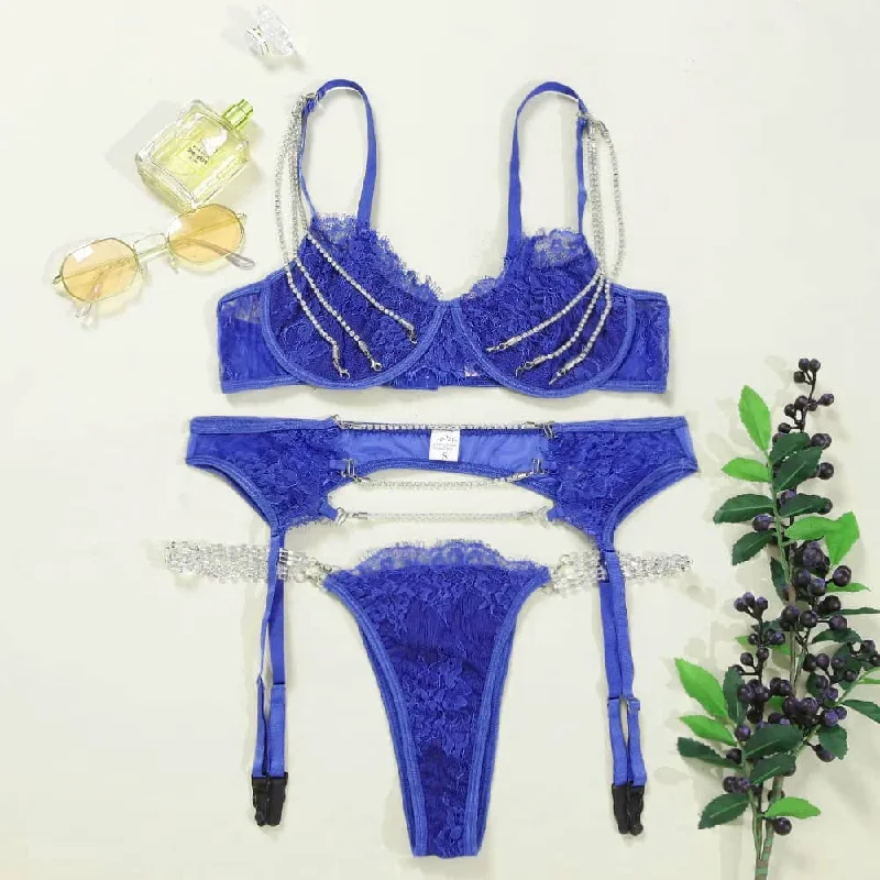 Erotic 3 Piece Lingerie Set