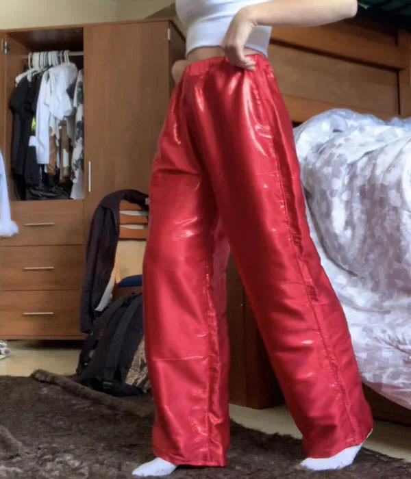 Red Luxury Satin Pants