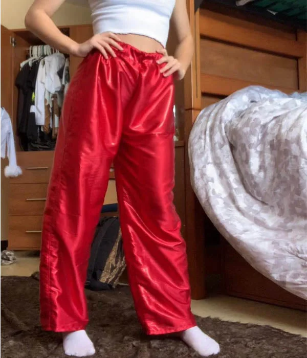 Red Luxury Satin Pants