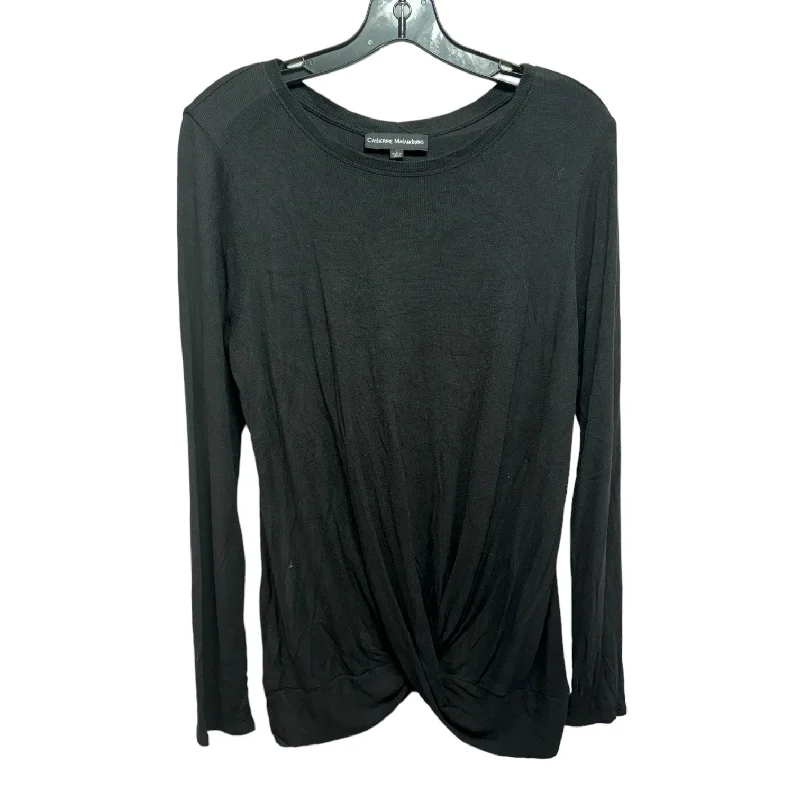 Top Long Sleeve By Catherine Malandrino In Black, Size: L