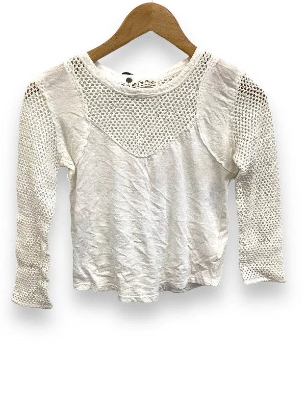 Top Long Sleeve By Free People In White, Size: Xs