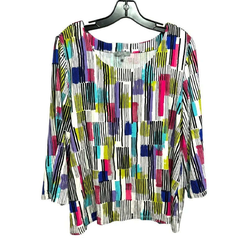 Top Long Sleeve By Habitat In Multi-colored, Size: L