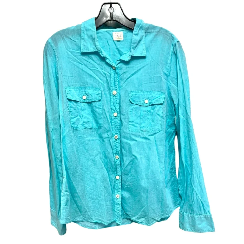 Top Long Sleeve By J. Crew In Teal, Size: L