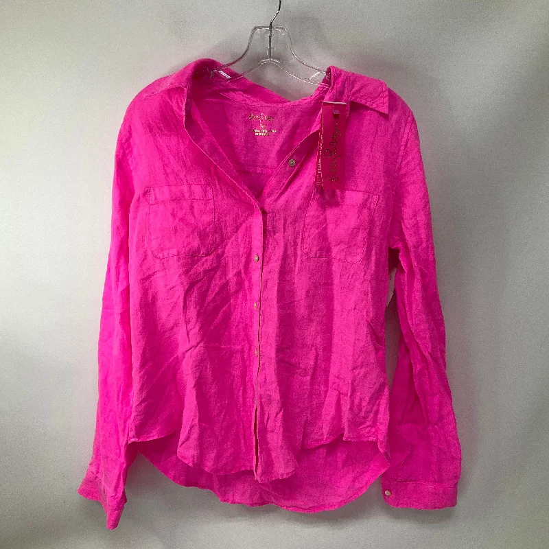 Top Long Sleeve By Lilly Pulitzer In Pink, Size: M