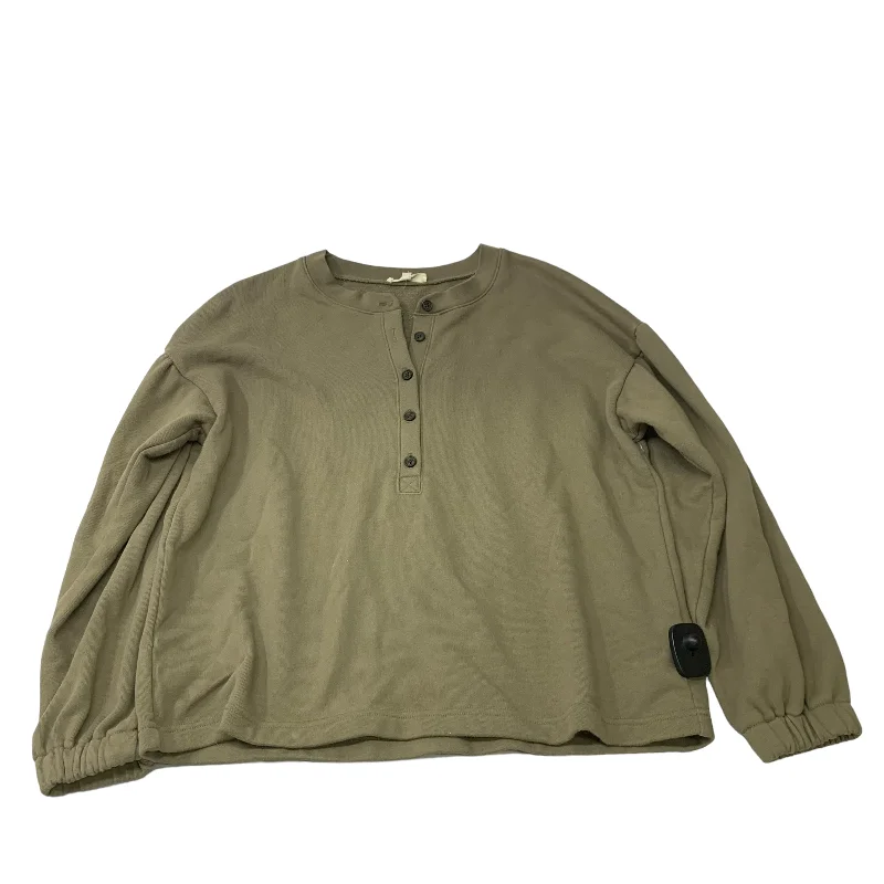 Top Long Sleeve By Madewell In Green, Size: S