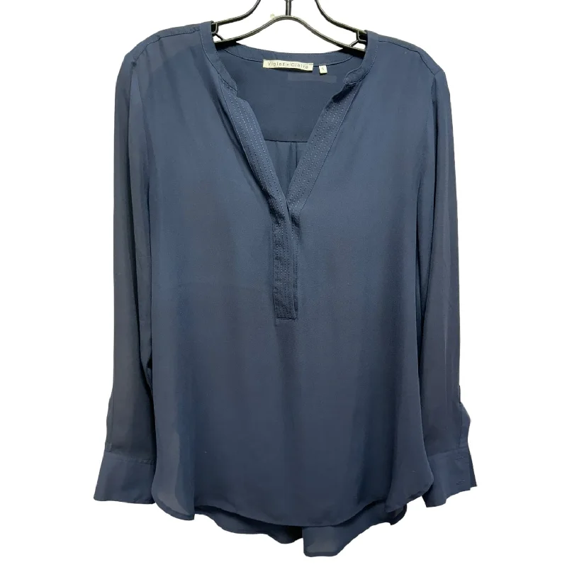 Top Long Sleeve By Violet And Claire In Navy, Size: S