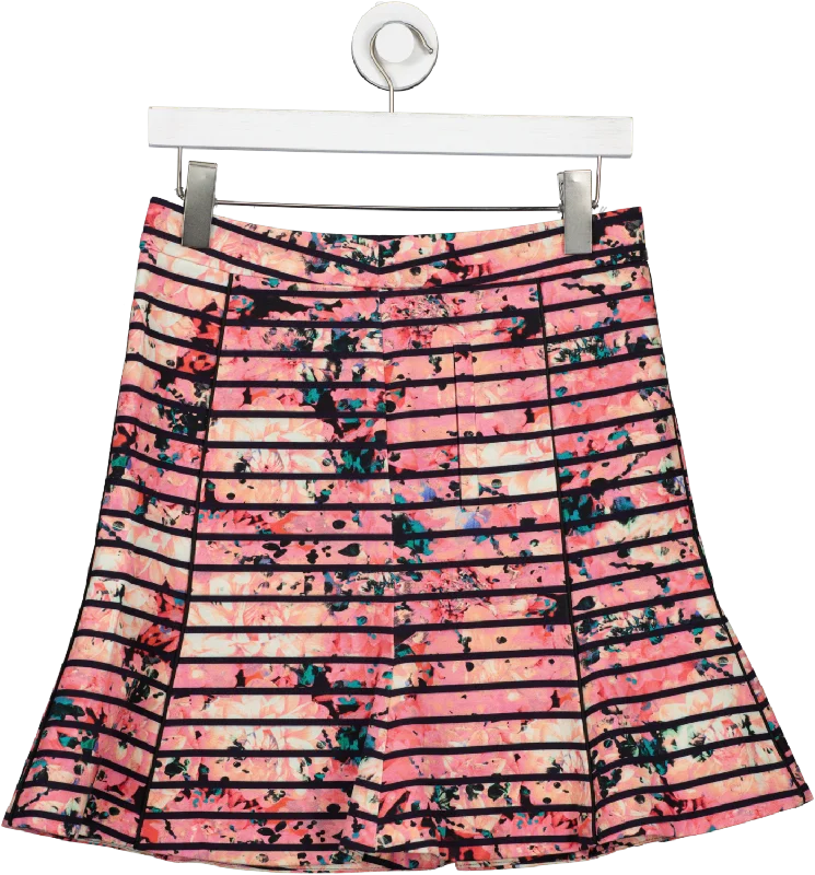 Banana Republic Pink Bella Trumped Floral Skirt Uk 8-10 Petite 8 Years