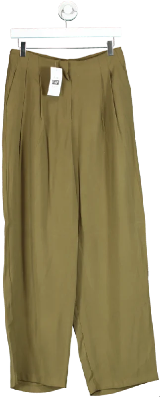 F&F Olive Green High Waist Trousers UK 10