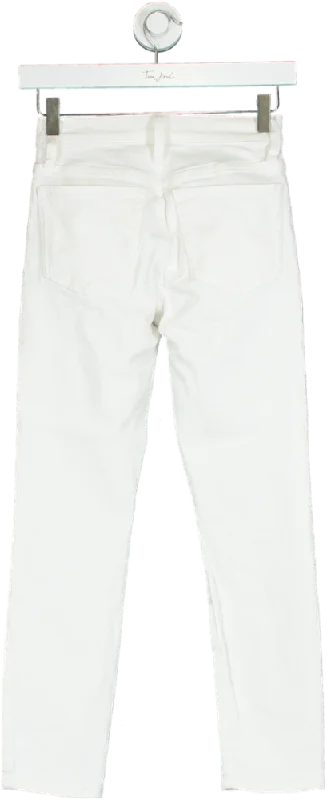 J.Crew White Petite Straight Leg Jeans W23