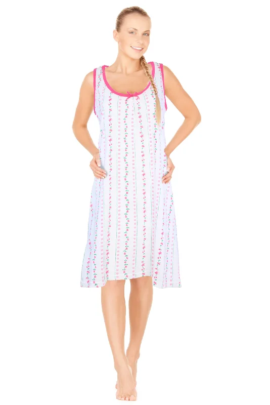 JEFFRICO Womens Sleeveless Nightgowns Sleepwear Soft Pajama Dress Nightshirts