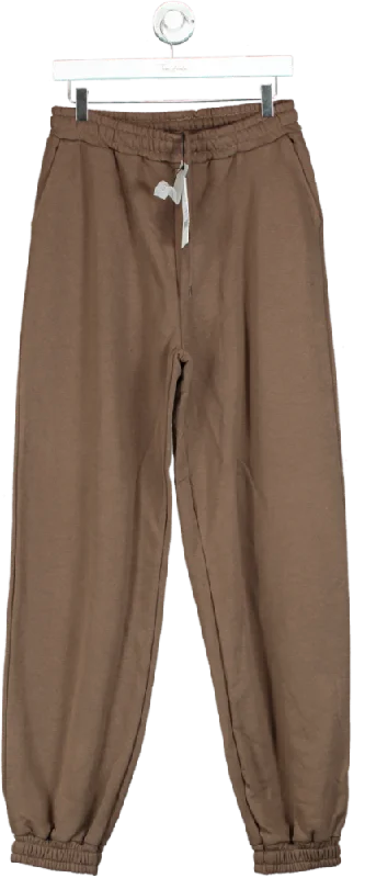 NA-KD Brown Straight Sweatpants UK M