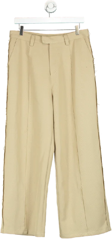 Reclaimed Vintage Beige High Waist Trousers UK W32