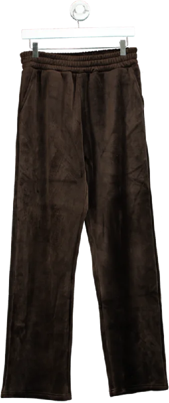 Second Skin Brown Velour Trousers UK S