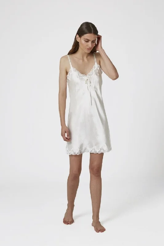 Silk Chemise With Pintucks