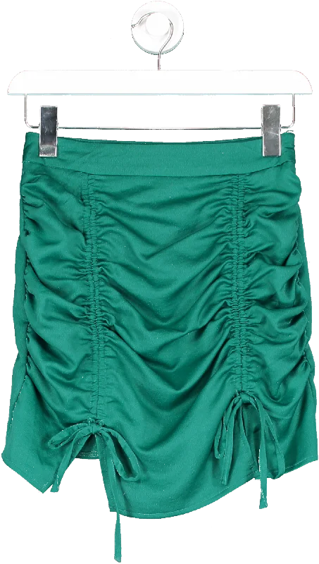 Superdown Green Xio Ruched Mini Skirt UK XS