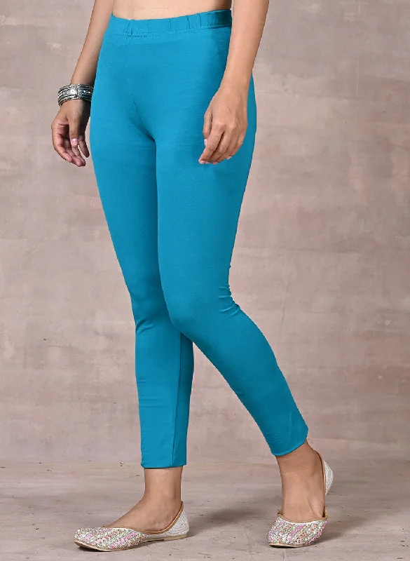 Turquoise Blue Plain Tight