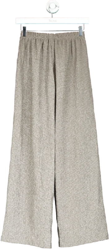 Zara Grey Wide-Leg Trousers UK S