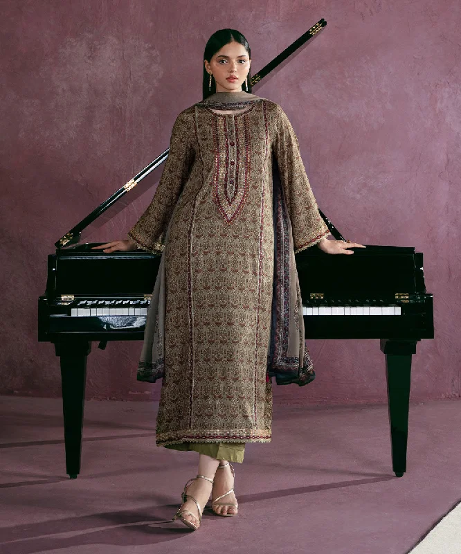 Embroidered Arabic Lawn Shirt