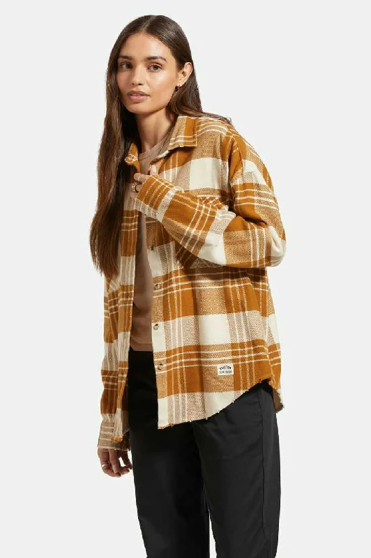 Bowery Washed Copper White Check Flannel Shirt