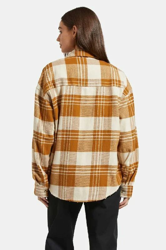 Bowery Washed Copper White Check Flannel Shirt