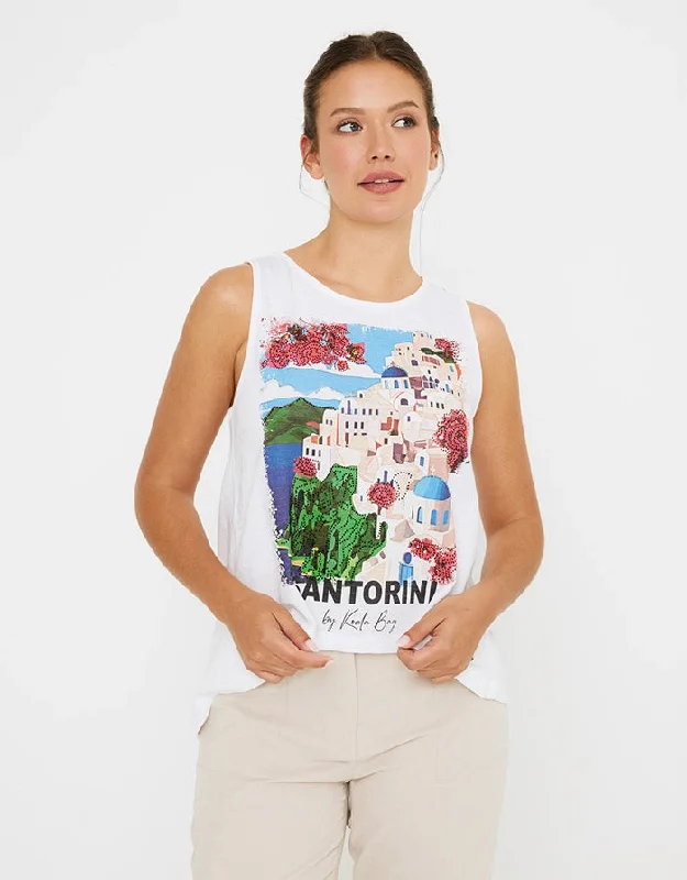 Camiseta Tirantes Blanco - Santorini