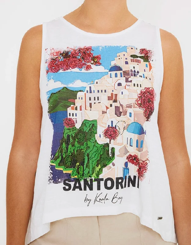 Camiseta Tirantes Blanco - Santorini