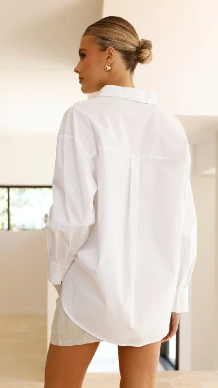 Deja Vu Oversized Shirt - White