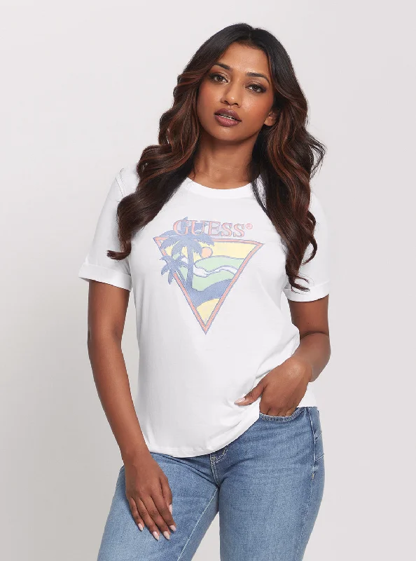 Eco White Beach Triangle T-Shirt